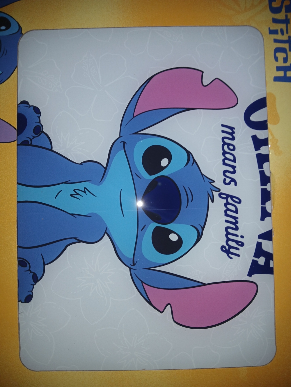 Disney Blue Stitch Cutting Board with Pink Ear Accents NEW